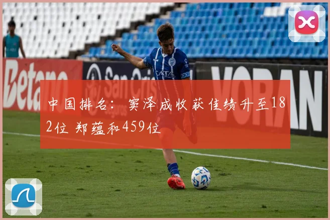 中国排名:窦泽成收获佳绩升至182位 郑蕴和459位
